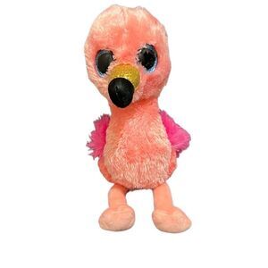 Ty Beanie Boos Gilda flamingo pink 9” plush stuffed animal blue eyes 2018